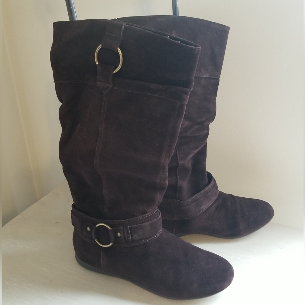 White Mountain Fiction Brown Suede Women's Boots Sz 8